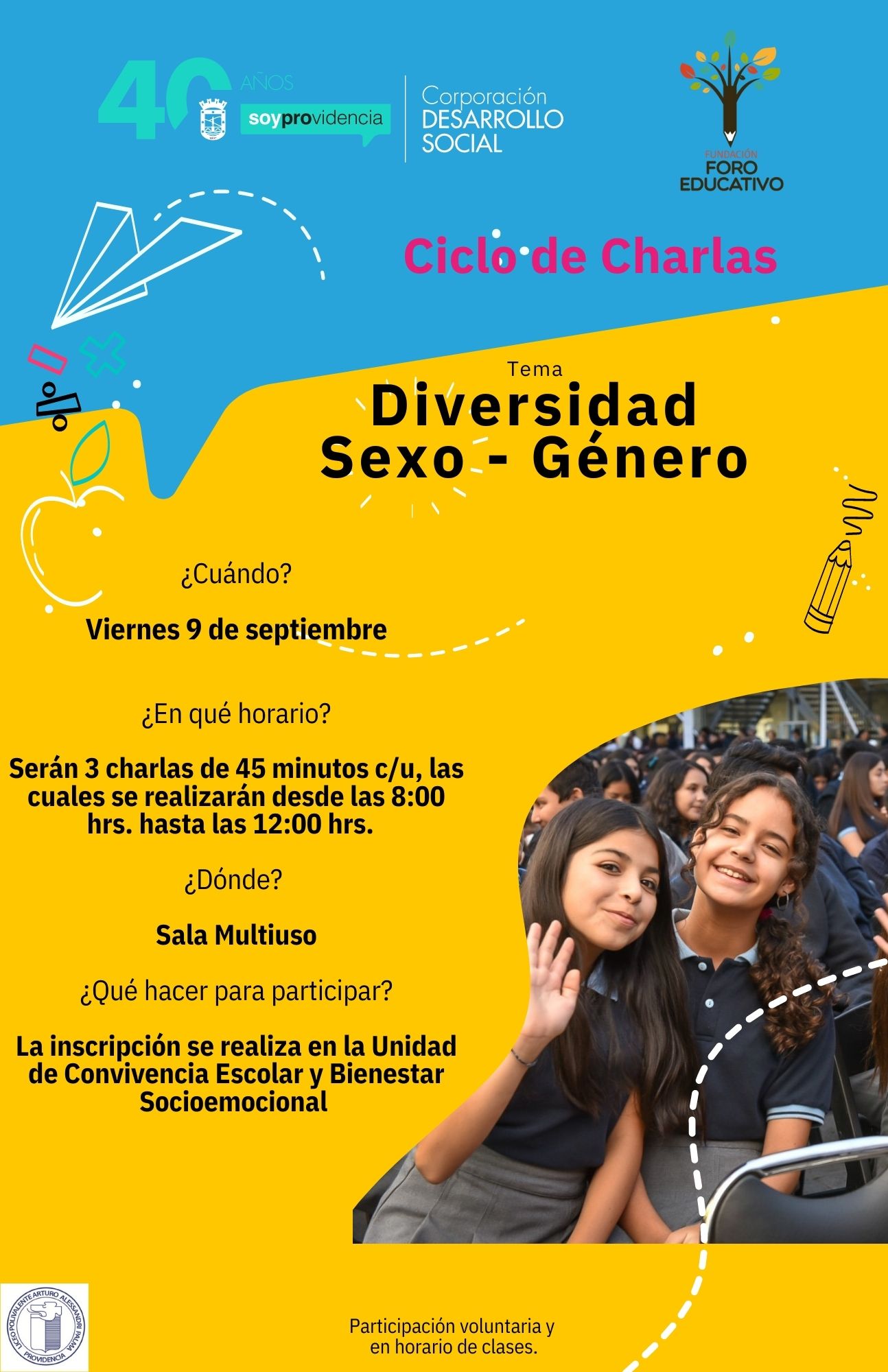 AFICHE CHARLA DIVERESIDAD SEXO GENERO