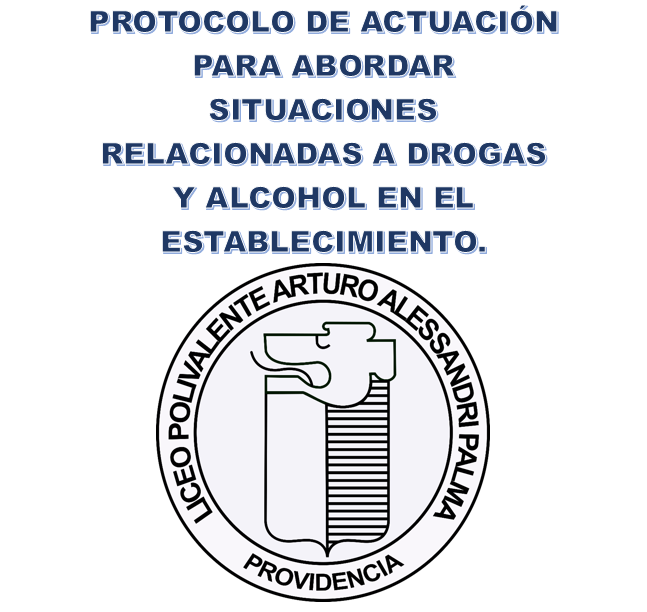 PROTOCOLO DE ACTUACIÓN PARA ABORDAR SITUACIONES RELACIONADAS A DROGAS Y ALCOHOL EN EL ESTABLECIMIENTO